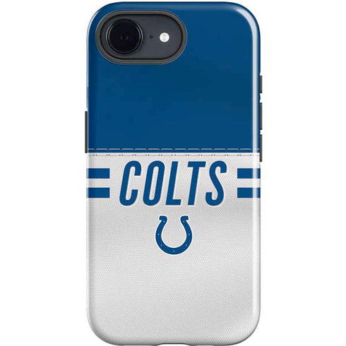 NFL Indianapolis Colts White Striped iPhone 16e Impact Case