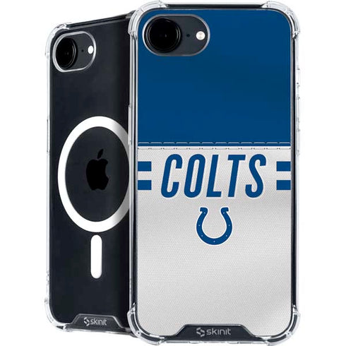 NFL Indianapolis Colts White Striped iPhone 16e MagSafe Case