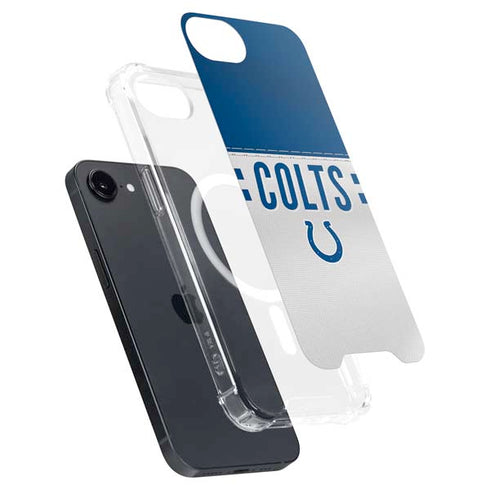 NFL Indianapolis Colts White Striped iPhone 16e MagSafe Case