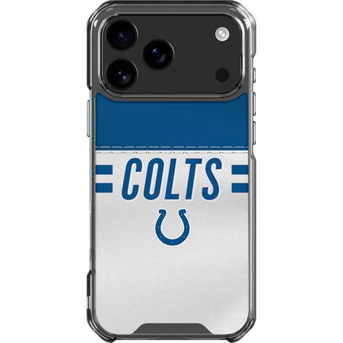 NFL Indianapolis Colts White Striped iPhone 18 Pro Max Clear Case