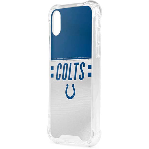 NFL Indianapolis Colts White Striped iPhone XS Clear Case