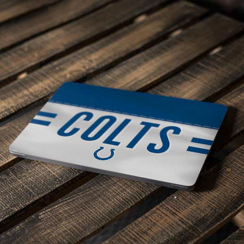 NFL Indianapolis Colts White Striped Apple MacBook Air Skin