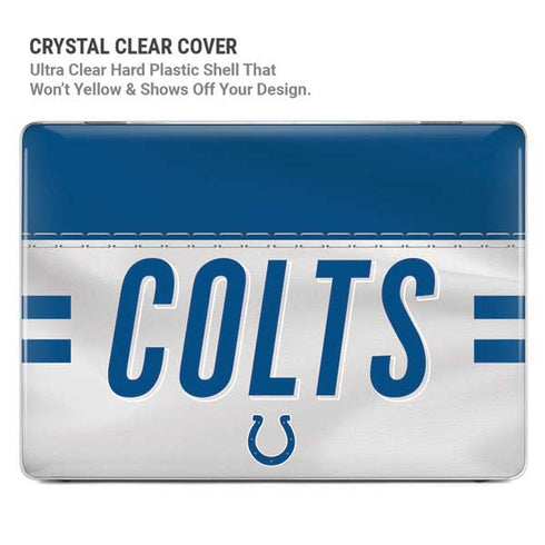 NFL Indianapolis Colts White Striped MacBook Pro 14in (2021-24) Case plus Skin