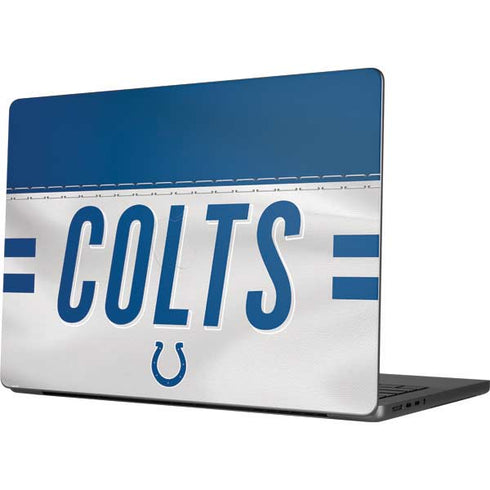 NFL Indianapolis Colts White Striped Apple MacBook Pro 14-inch Skin