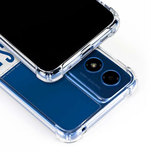NFL Indianapolis Colts White Striped Moto G 5G (2024) Clear Case