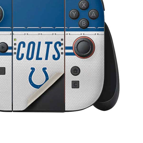 NFL Indianapolis Colts White Striped Nintendo Switch 2 (2025) Joy-Con Controller Skin
