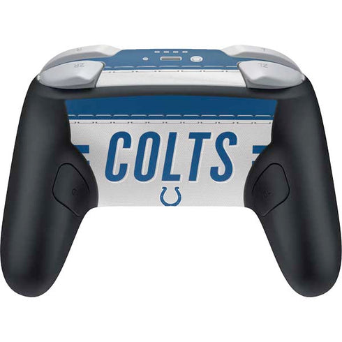 NFL Indianapolis Colts White Striped Nintendo Switch 2 (2025) Pro Controller Skin