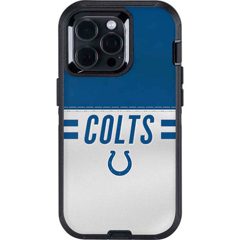 NFL Indianapolis Colts White Striped Otterbox Defender iPhone Skin