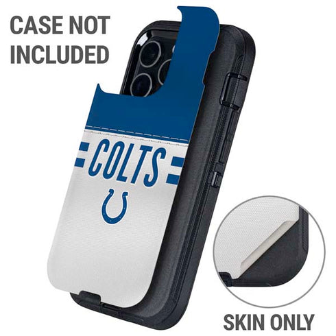 NFL Indianapolis Colts White Striped Otterbox Defender iPhone Skin