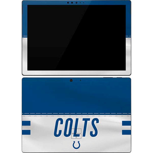 NFL Indianapolis Colts White Striped Surface Pro 7 Skin