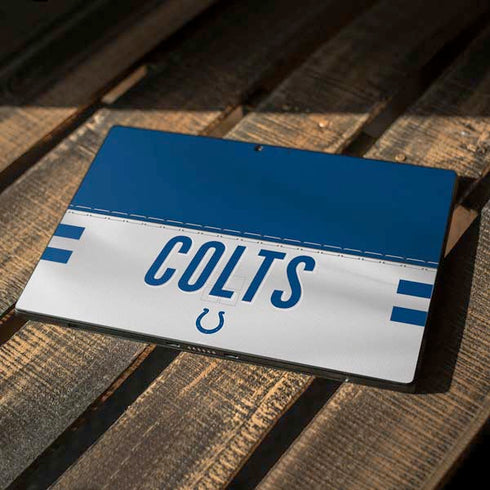 NFL Indianapolis Colts White Striped Surface Pro 7 Skin