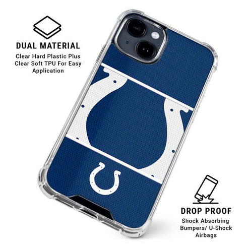 NFL Indianapolis Colts Zone Block iPhone 15 Clear Case