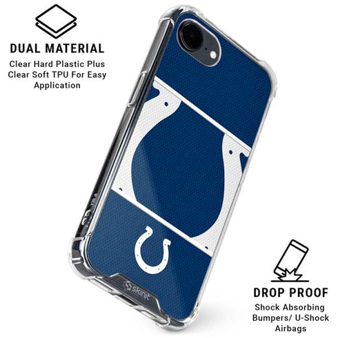 NFL Indianapolis Colts Zone Block iPhone 16e Clear Case