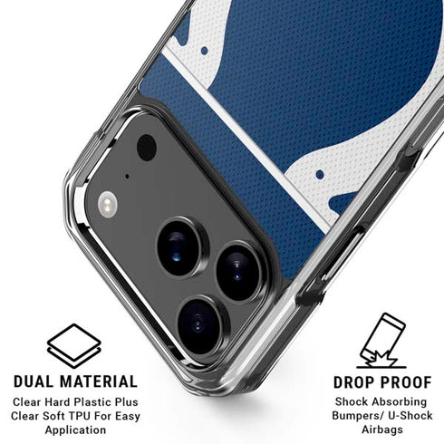 NFL Indianapolis Colts Zone Block iPhone 18 Pro Clear Case
