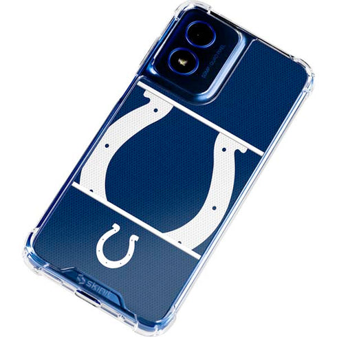 NFL Indianapolis Colts Zone Block Moto G 5G (2024) Clear Case