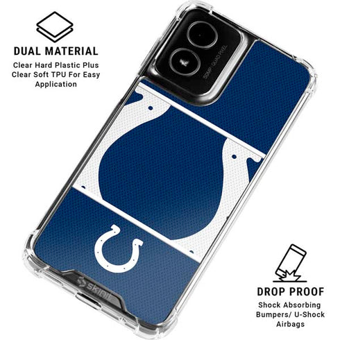 NFL Indianapolis Colts Zone Block Moto G Power 5G (2024) Clear Case