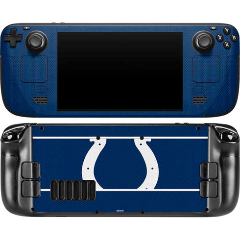 NFL Indianapolis Colts Zone Block Steam Deck Handheld Gaming Computer OLED Skin