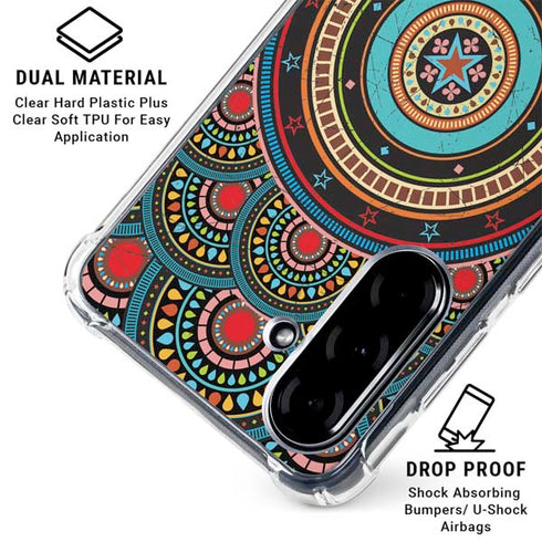 Infinite Circle Colored Galaxy A36 5G Clear Case
