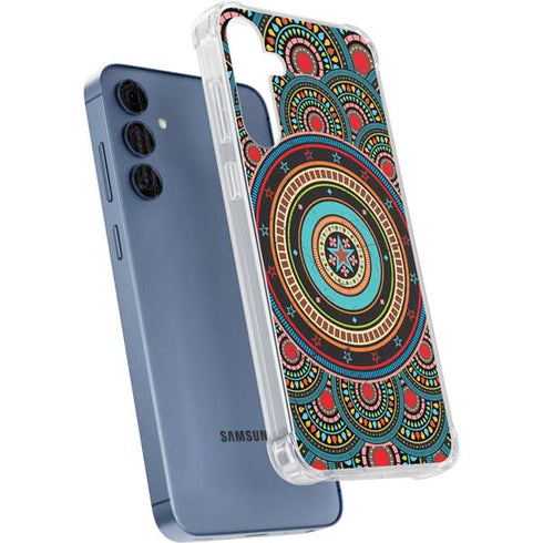 Infinite Circle Colored Galaxy A55 5G Clear Case