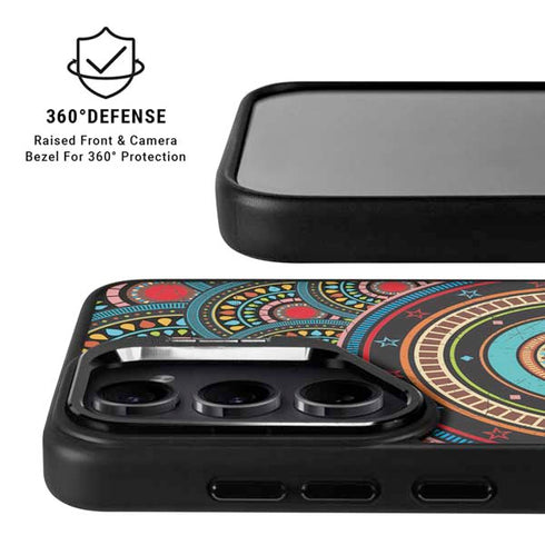 Infinite Circle Colored Galaxy S24 FE Kickstand Case