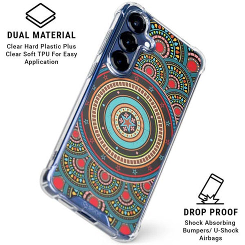 Infinite Circle Colored Galaxy S25 Plus Clear Case