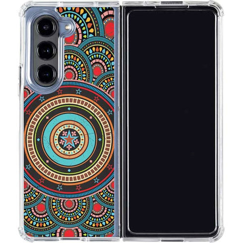 Infinite Circle Colored Galaxy Z Fold5 5G Clear Case