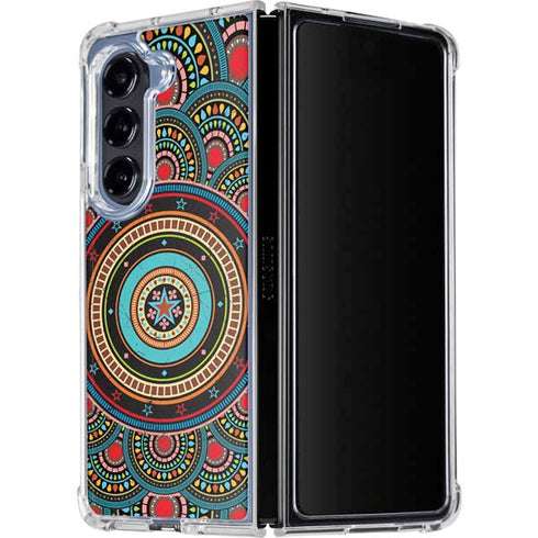 Infinite Circle Colored Galaxy Z Fold5 5G Clear Case