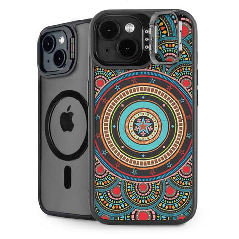 Infinite Circle Colored iPhone 15 Kickstand Case