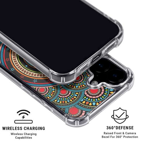 Infinite Circle Colored iPhone 16 Clear Case