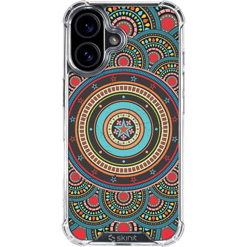 Infinite Circle Colored iPhone 16 Plus Clear Case