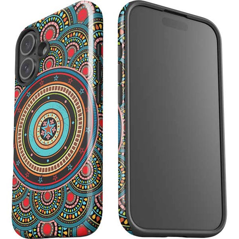 Infinite Circle Colored iPhone 16 Plus Impact Case
