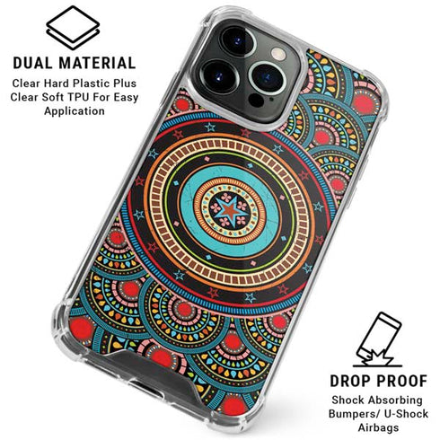 Infinite Circle Colored iPhone 16 Pro Max Clear Case