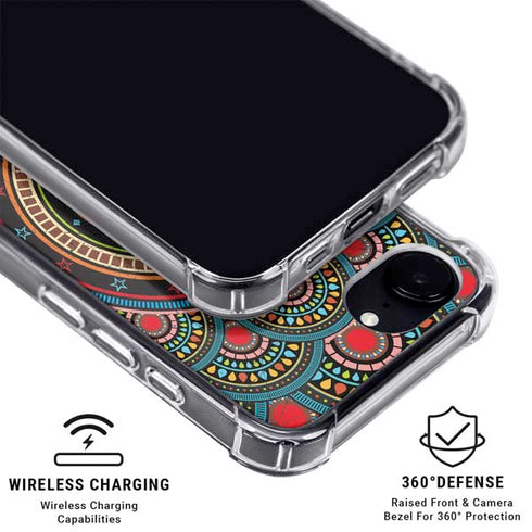 Infinite Circle Colored iPhone 16e Clear Case