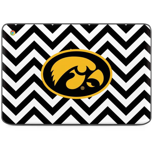 University of Iowa Hawkeyes Chevron Print HP Chromebook Skin