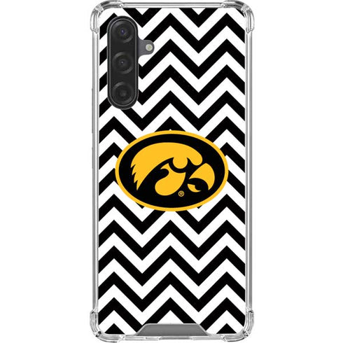 University of Iowa Hawkeyes Chevron Print Galaxy A17 Clear Case