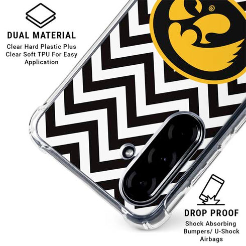 University of Iowa Hawkeyes Chevron Print Galaxy A36 5G Clear Case