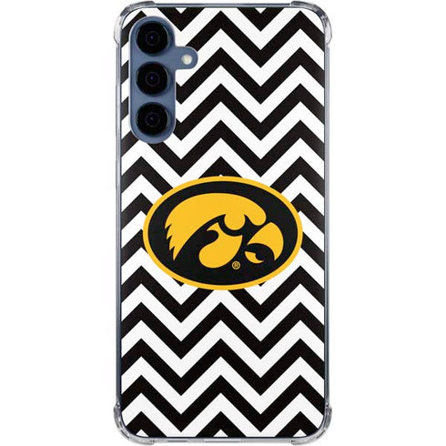 University of Iowa Hawkeyes Chevron Print Galaxy A55 5G Clear Case