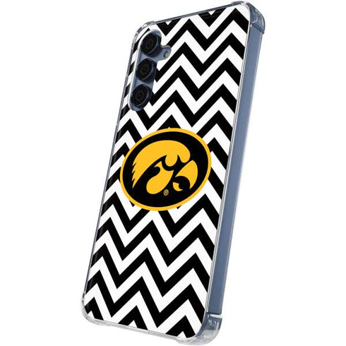 University of Iowa Hawkeyes Chevron Print Galaxy A55 5G Clear Case