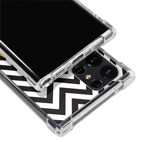 University of Iowa Hawkeyes Chevron Print Galaxy S23 Ultra Clear Case