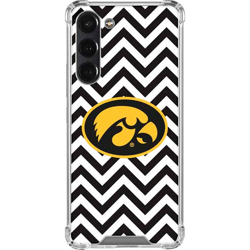 University of Iowa Hawkeyes Chevron Print Galaxy S24 FE Clear Case