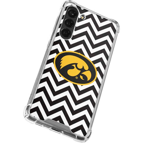 University of Iowa Hawkeyes Chevron Print Galaxy S24 FE Clear Case