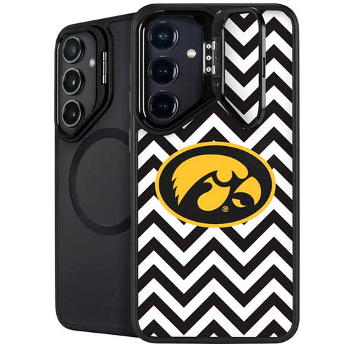 University of Iowa Hawkeyes Chevron Print Galaxy S25 Kickstand Case
