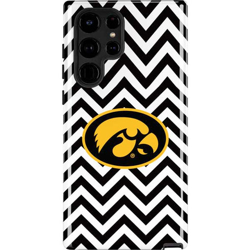 University of Iowa Hawkeyes Chevron Print Galaxy Cases