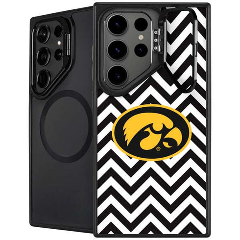 University of Iowa Hawkeyes Chevron Print Galaxy S25 Ultra Kickstand Case