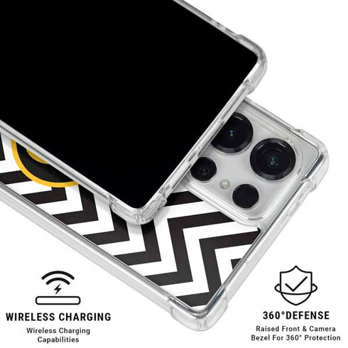 University of Iowa Hawkeyes Chevron Print Galaxy S25 Ultra Clear Case