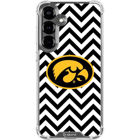 University of Iowa Hawkeyes Chevron Print Galaxy S26 Plus Clear Case