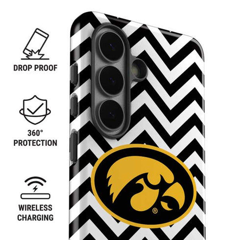 University of Iowa Hawkeyes Chevron Print Galaxy S26 Plus Impact Case