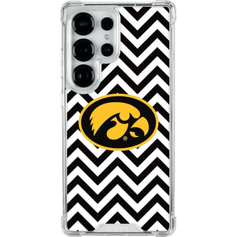 University of Iowa Hawkeyes Chevron Print Galaxy S26 Ultra Clear Case