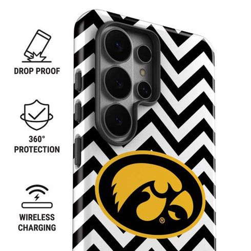 University of Iowa Hawkeyes Chevron Print Galaxy S26 Ultra Impact Case