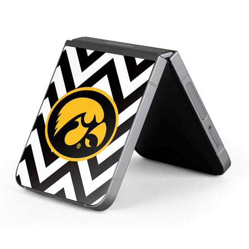 University of Iowa Hawkeyes Chevron Print Galaxy Z Flip6 Skin